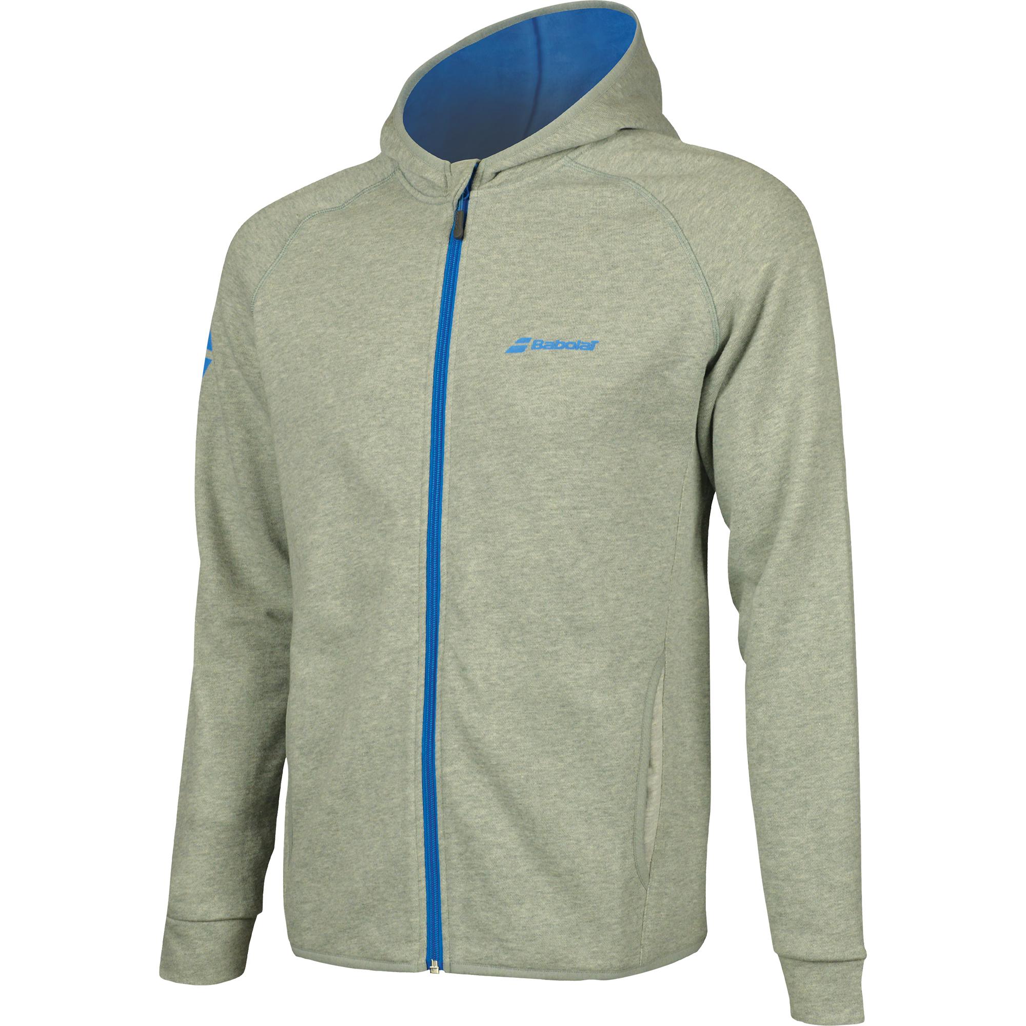 Babolat Mens Core Hoodie Grey/Blue